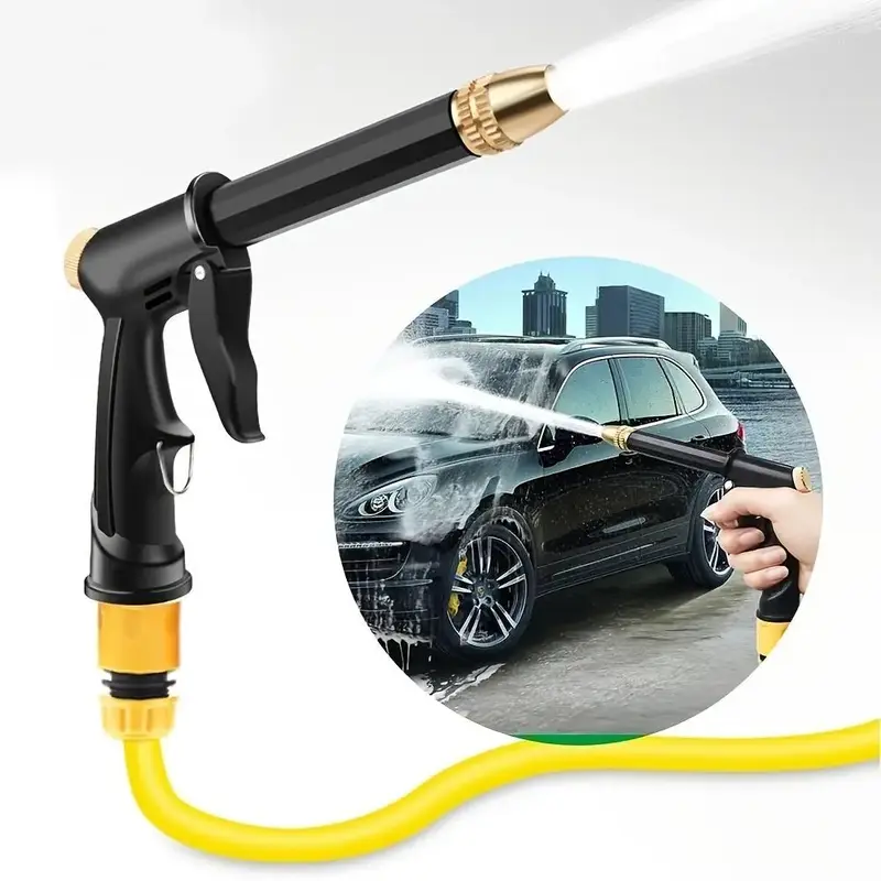 Portable High Pressure Water Hose Nozzle Sprayer, Adjustable Garden Hose Nozzle Sprayer, Pressure Washer Wand, Car Washing & ...