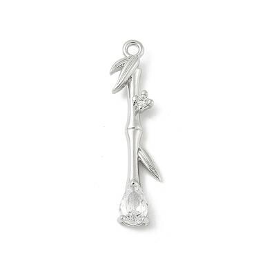 Brass Micro Pave Cubic Zirconia Pendants