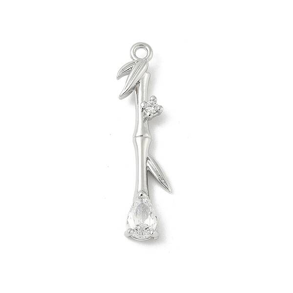 Brass Micro Pave Cubic Zirconia Pendants