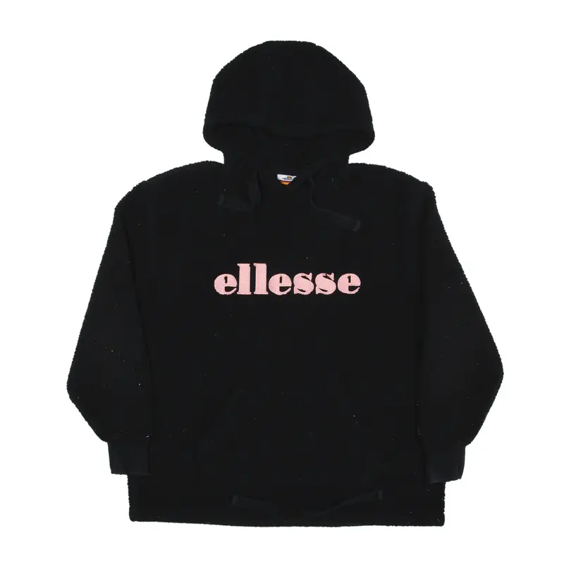 ELLESSE Hoodie Black Pullover Womens UK 10