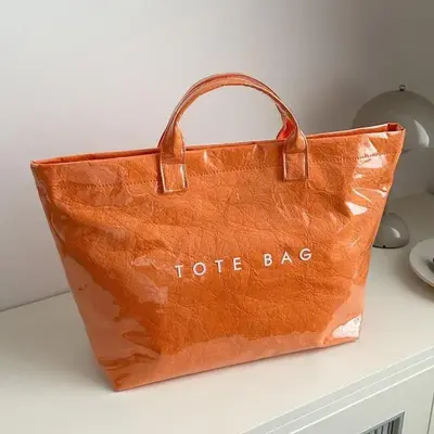 Large Capacity Letter Print Tote – Trendy, Versatile Bag for Men & Women | Perfect for Daily Commutes & Shopping tote bag