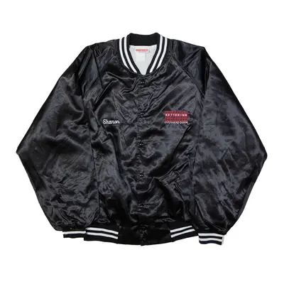HARTWELL Garage Door Varsity USA Jacket Black 90s Mens XL