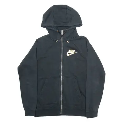NIKE Womens Black Hoodie Full Zip S