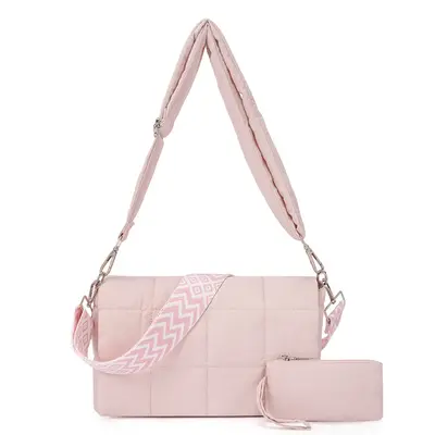 CLUCI falldealsforyou New Collection Puffer Shoulder Bag Crossbody Purse for Women Large Lightweight Cotton Padded Hobo Tote ...