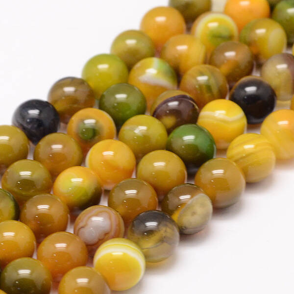 Natural Striped Agate/Banded Agate Bead Strands