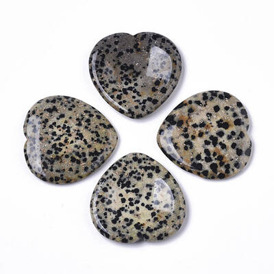 Natural Dalmatian Jasper Thumb Worry Stone