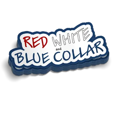 Red White & Blue Collar - Hard Hat Decal