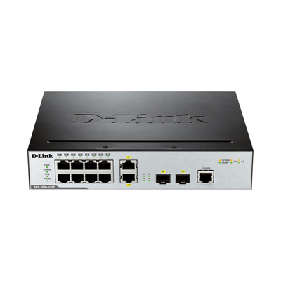 DGS-3000-10TC D-Link 8 x Ports 10/100/1000Base-T + 2 x Combo SFP Ports Desktop or rack mountable Layer 2 Managed Gigabit Ethe...