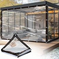 multi-dimension Thicken Transparent Tarps PE Tarpaulin Soft Glass Rainproof Dust-Proof Keep Warm Tear Proof Multi Purpose Cle...