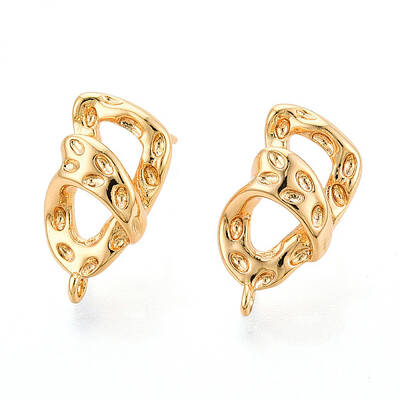 Brass Stud Earring Findings