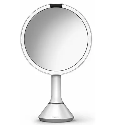 Mirror with touch control of light intensity. Double white light