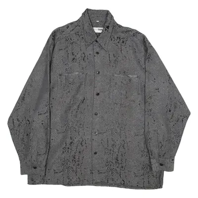 CLASSIC STYLE Mens Shirt Grey Long Sleeve 2XL