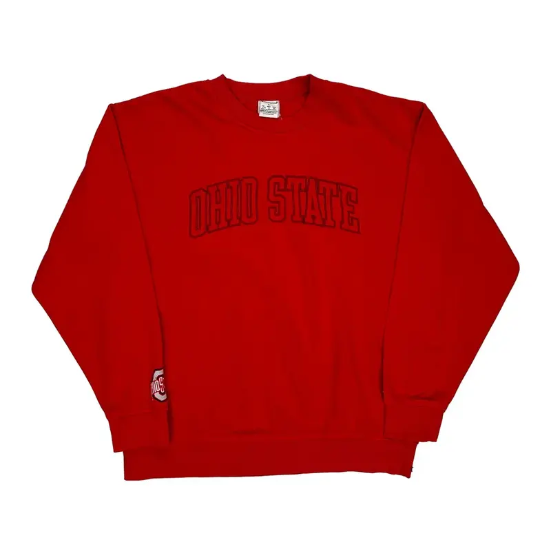 Ohio State Champion Sweatshirt - Large Red Cotton Blend