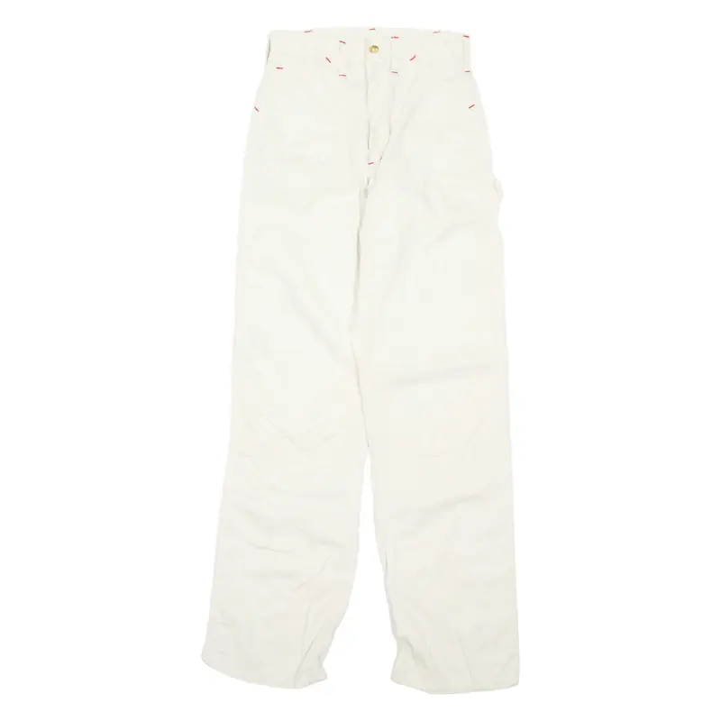 CARHARTT Womens Trousers White Regular Straight W28 L32