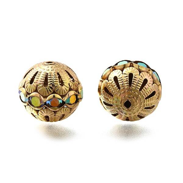 Rhinestone Brass Beads
