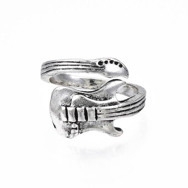 Guitar Alloy Open Cuff Ring for Men Women