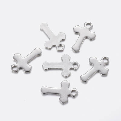 Tarnish Resistant 304 Stainless Steel Tiny Cross Charms