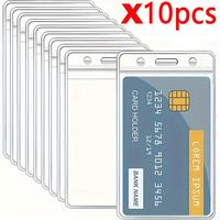 Clear Waterproof ID Card Holder, 10pcs PVC Soft Membrane Waterproof Card Bags, ID Card Protector, Card Sleeve for Home Office...