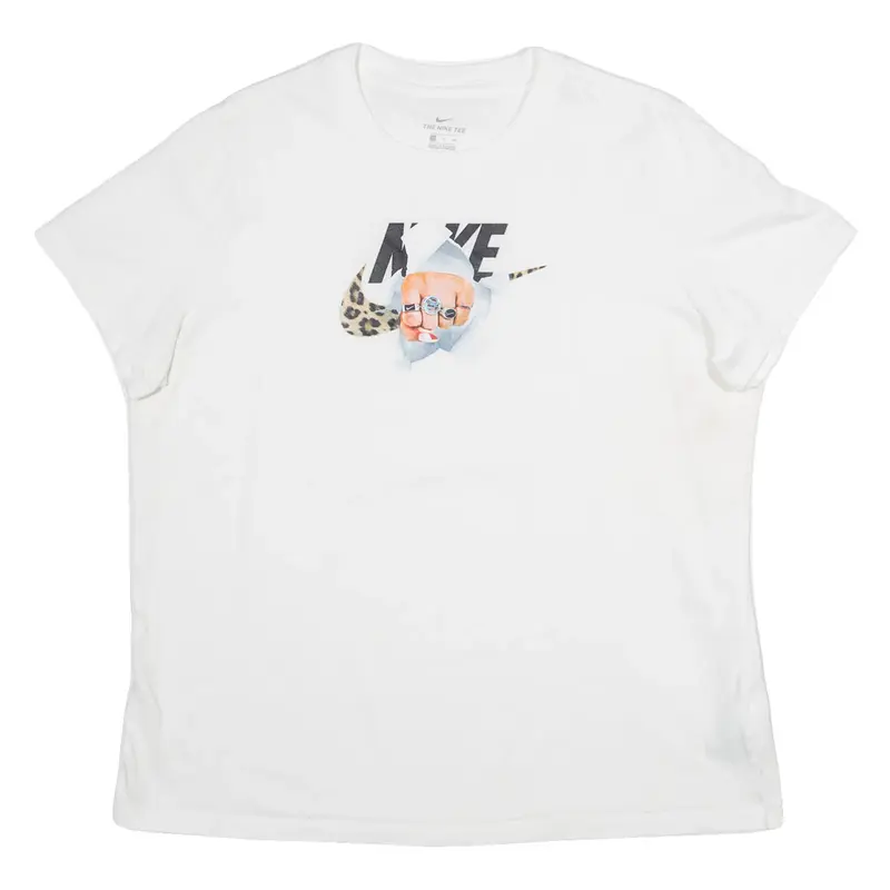 NIKE Womens T-Shirt White XL