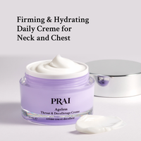 PRAI BEAUTY Ageless Throat & Decolletage Creme - Hydrating and Firming Neck Cream with Hyaluronic Acid & Shea Butter for Wrin...