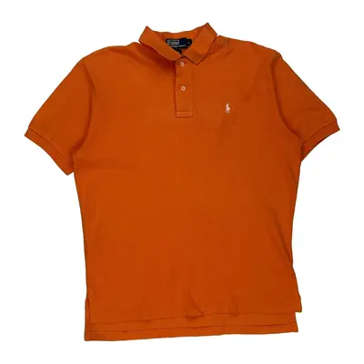Polo By Ralph Lauren Polo Shirt - Large Orange Cotton