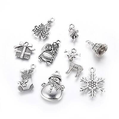 Christmas Theme Tibetan Style Alloy Charms