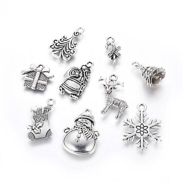 Christmas Theme Tibetan Style Alloy Charms