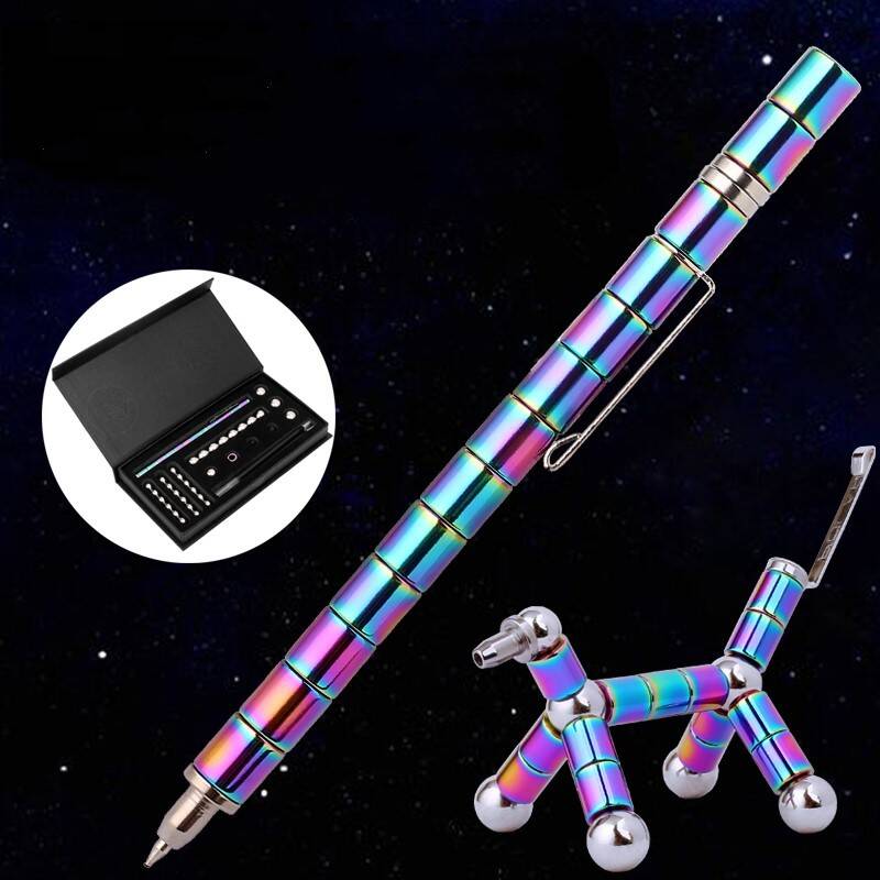 Magnetic Fidget Pen With Two Stylus Head Multifunctional Deformable Magnet Writing Toy Pen Bracelet
