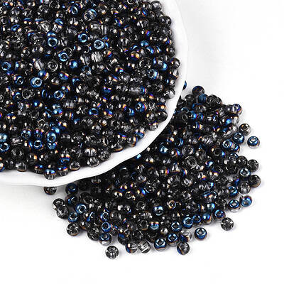 6/0 Half Plated Glass Beads
