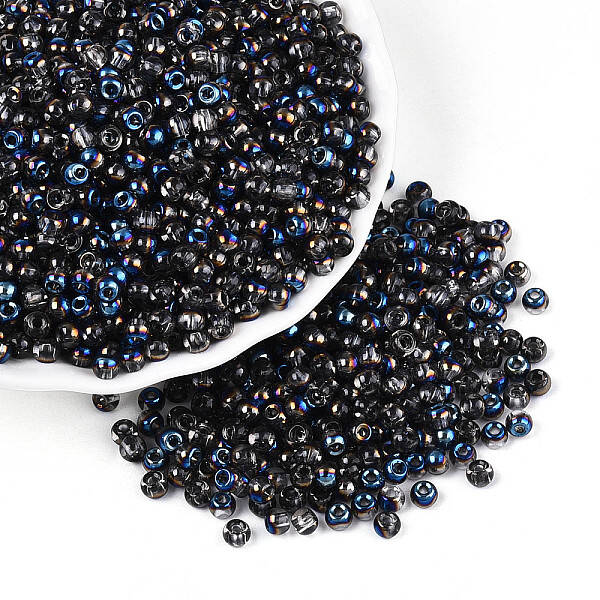 6/0 Half Plated Glass Beads