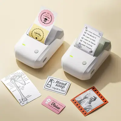 Niimbot Thermal label printer B1 sticker printer  - 2 Inch Mini Label Sticker Printer deliver 1 roll of thermal label，Multi...