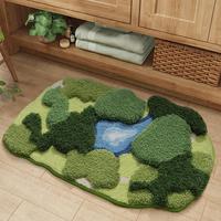 Grass Tree Design Bath Mat, Non-slip Soft Bath Rug, Absorbent Thickened Bath Mat for Bathroom, Bathroom Accessories Door Mat,...