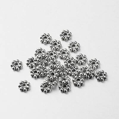 Tibetan Style Alloy Daisy Spacer Beads