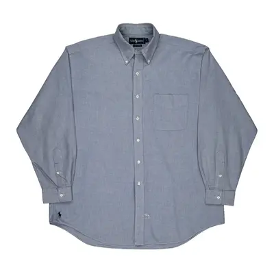 Ralph Lauren Shirt - Large Blue Cotton | Size: large