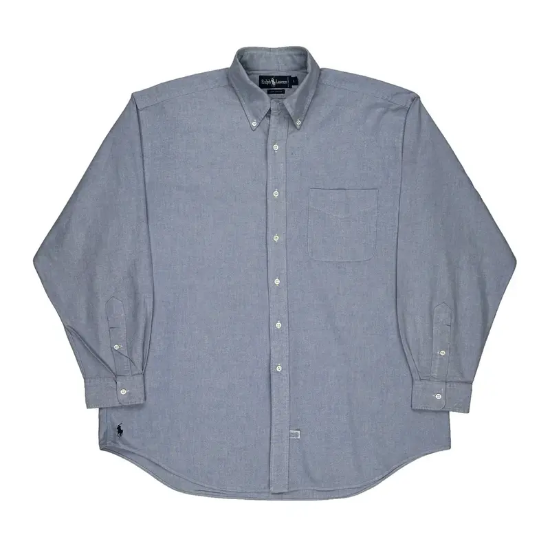 Ralph Lauren Shirt - Large Blue Cotton | Size: large