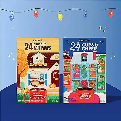 Keurig 24 Cups  Variety Pack - Keurig Single Serve Pods - Countdown - Advent Calendar - Flavored Coffee