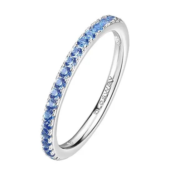 Brosway Fancy Freedom Blue Sparkling Silver Ring FFB65 - Circumference: 52mm