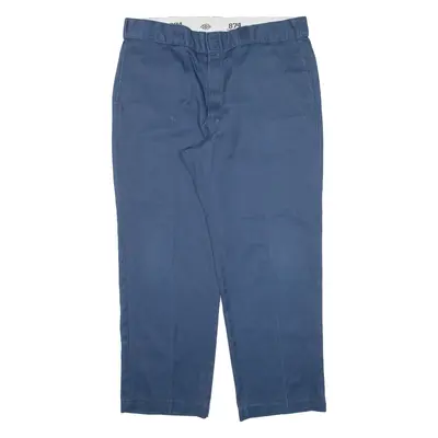 DICKIES 874 Workwear Mens Trousers Blue Regular Straight W38 L29