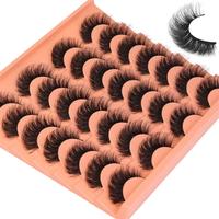 Fashion False Eyelashes, 14 Pairs Faux Cluster Lashes, Natural Curling Eye Makeup Strip Lashes, Full Volume Eyelash for Lashe...