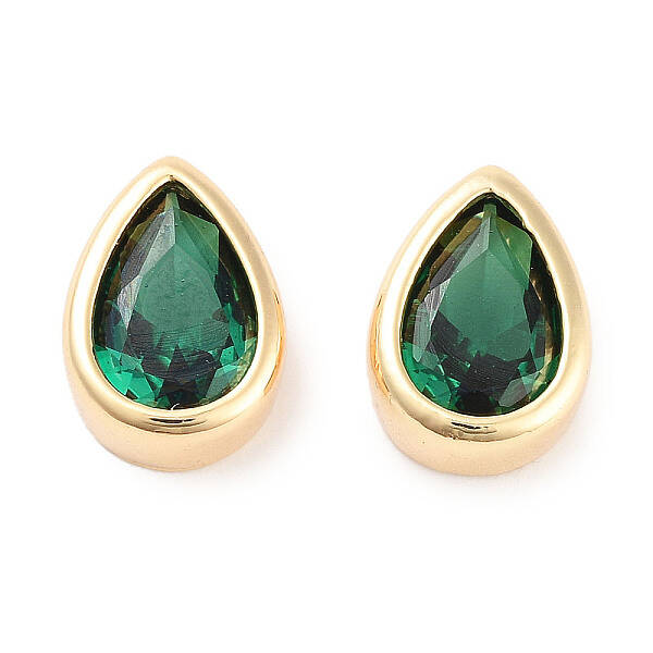 Brass Cubic Zirconia Beads