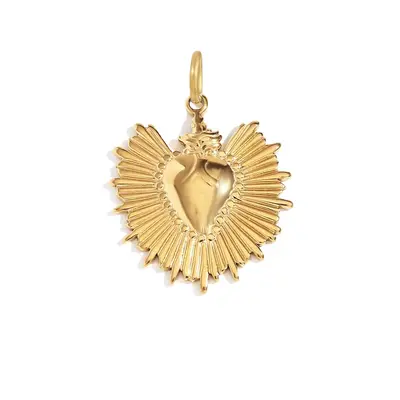 Power Heart Charm | Metal Color: Gold