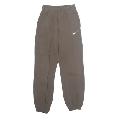 NIKE Mens Joggers Brown Tapered XS W26 L29