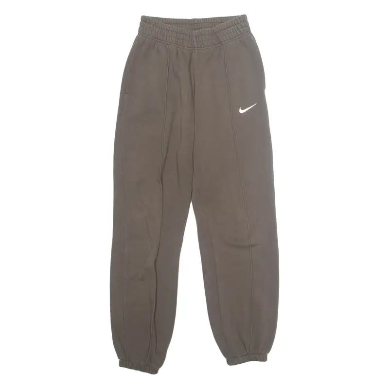 NIKE Mens Joggers Brown Tapered XS W26 L29