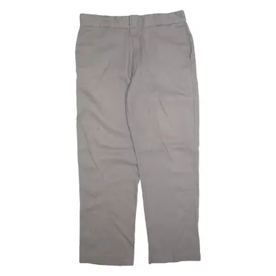 DICKIES Chino Mens Trousers Grey Regular Straight W36 L32