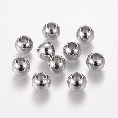 Tarnish Resistant 304 Stainless Steel European Beads