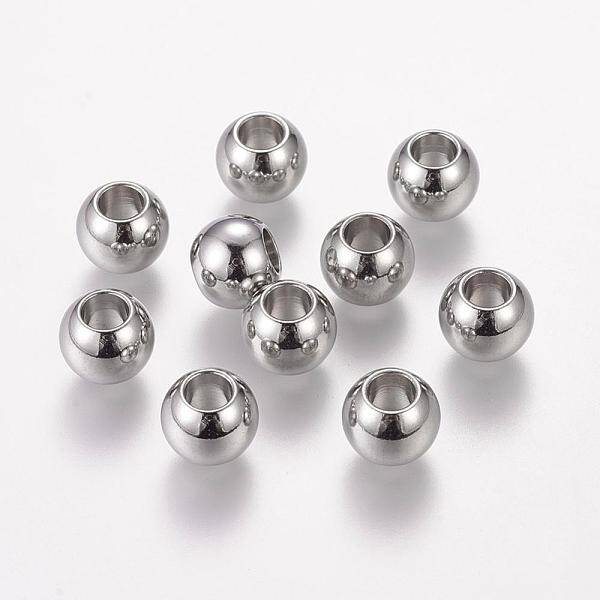 Tarnish Resistant 304 Stainless Steel European Beads