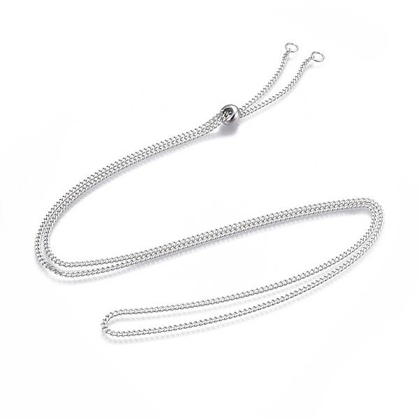 Non-Tarnish Adjustable 201 Stainless Steel Slider Necklaces