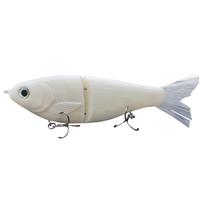 HADORAM Lure Slow Sinking Glide Bait with Fur Tail Lifelike Fishing Tackle for Trout Shad Bass Musky