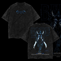 [COLLECTION] Limited Edition Sung Jin-Woo Solo Leveling Anime Double Printed Oversize Lightweight Acid Washed Tee, Gift For A...