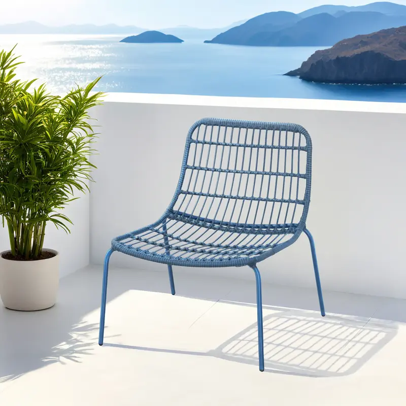 For Living Stacking Lounge Chair, Blue